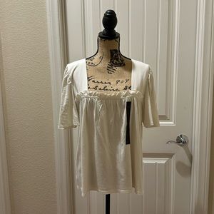 Banana Republic Cream Peasant T- Shirt
